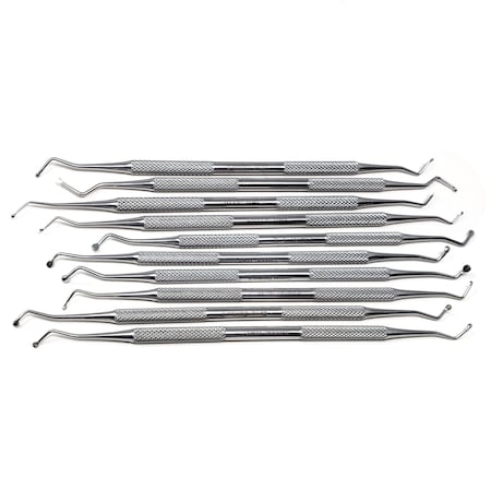 10 Pcs Excavation Spoons Dental Professional Stainless Steel Tools